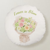 Bouquet forever in Bloom Rundes Kissen (Rückseite)