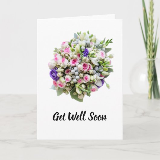 Bouquet Get Well Card Karte (Vorderseite)