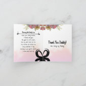 Bouquet Girl Vater Card - Dunkle Haut Dankeskarte (Innenseite)