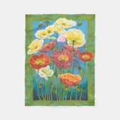 Bouquet in Border I Fleecedecke (Vorderseite)