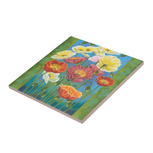 Bouquet in Border I Fliese (Seite)