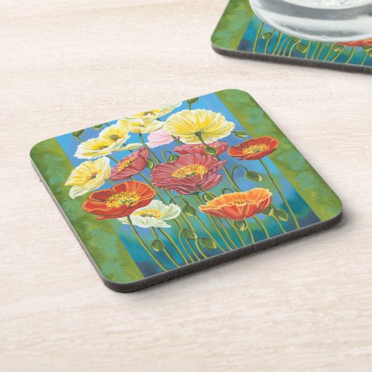 Bouquet in Border I Getränkeuntersetzer (Linke Seite)