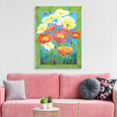 Bouquet in Border I Leinwanddruck (Insitu (Wohnzimmer))