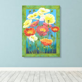 Bouquet in Border I Leinwanddruck (Insitu (Holzboden))