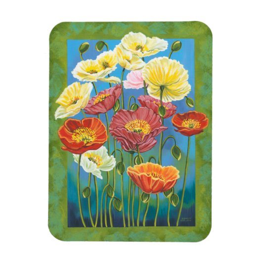 Bouquet in Border I Magnet (Vertikal)