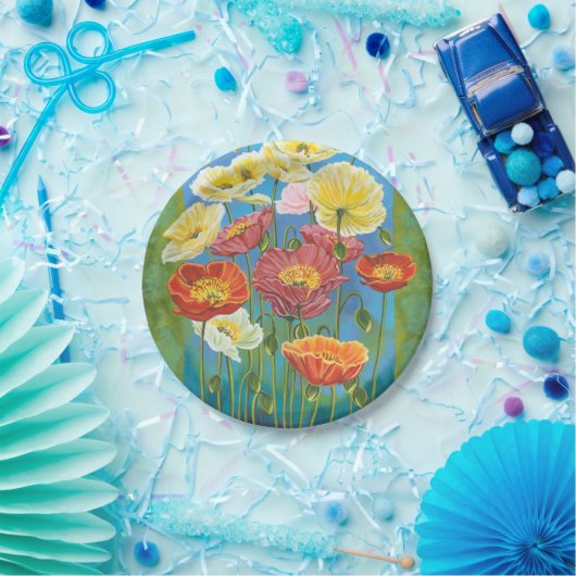 Bouquet in Border I Pappteller (Party)