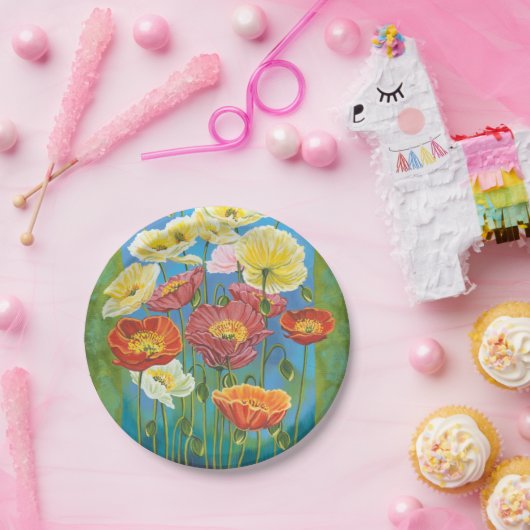 Bouquet in Border I Pappteller (Party)