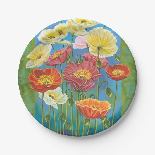 Bouquet in Border I Pappteller (Vorderseite)