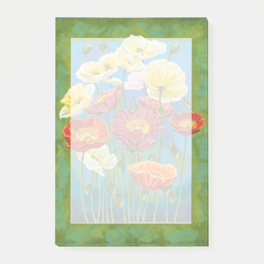 Bouquet in Border I Post-it Klebezettel (Vorderseite)