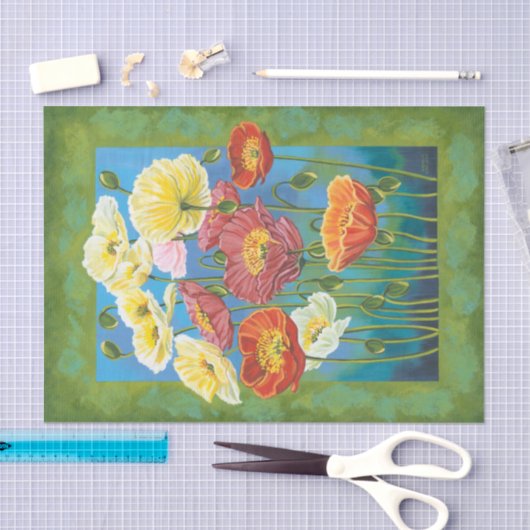 Bouquet in Border I Seidenpapier (Handwerk)