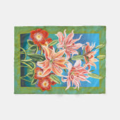 Bouquet in Border II Fleecedecke (Vorderseite (Horizontal))