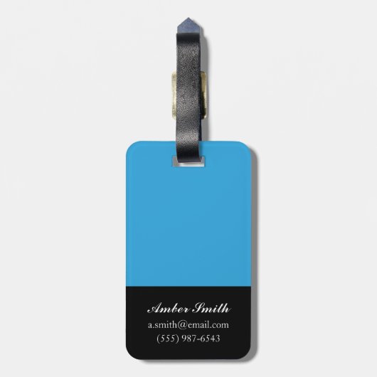 Bouquet in Border II Gepäckanhänger (Rückseite vertikal)