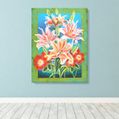 Bouquet in Border II Leinwanddruck (Insitu (Holzboden))