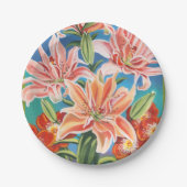 Bouquet in Border II Pappteller (Vorderseite)