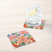 Bouquet in Border II Rechteckiger Pappuntersetzer (Vor Ort)