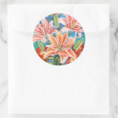 Bouquet in Border II Runder Aufkleber (Tasche)