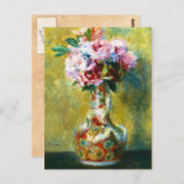 Bouquet in einem Vase Pierre Auguste Renoir Gemäld Postkarte (Vorne/Hinten)