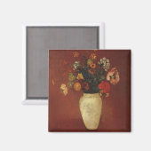 Bouquet in einer chinesischen Vase, Odilon Redon F Magnet (Vorderseite/Rückseite)
