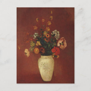 Bouquet in einer chinesischen Vase, Odilon Redon F Postkarte