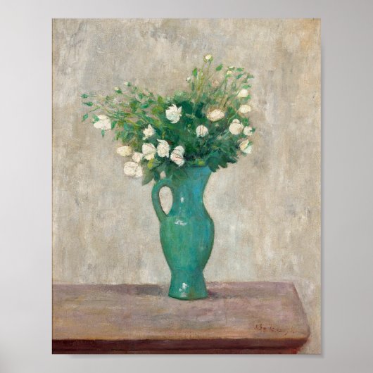 Bouquet in einer Vase der grünen Blume | Tadeusz M Poster (Vorne)