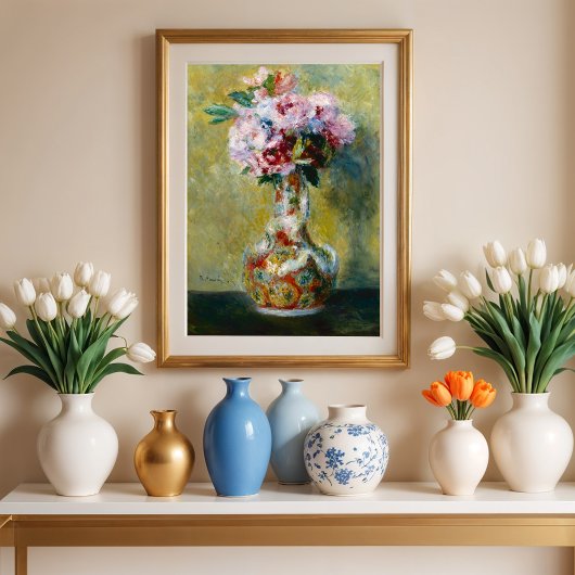 Bouquet in einer Vase von Auguste Renoir Poster