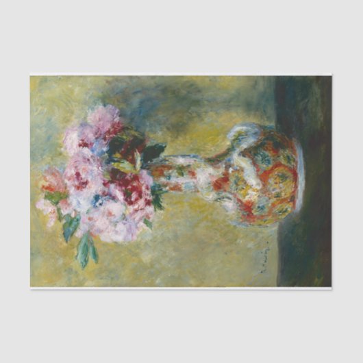 Bouquet in einer Vase von Auguste Renoir Seidenpapier (Vorderseite)