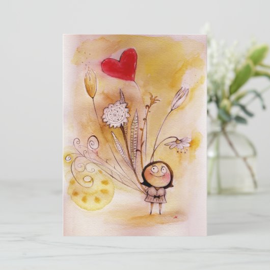 Bouquet-Karte Dankeskarte (Stehend Vorderseite)