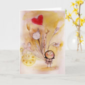 Bouquet-Karte Karte (Gelbe Blume)