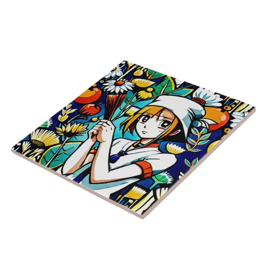 Bouquet Keramik Tile Fliese (Seite)
