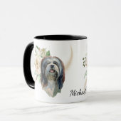 Bouquet Lhasa Apso Hund Tasse (Vorderseite Links)
