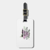 Bouquet Lila Orchideen mit Fernen Gepäckanhänger (Vorderseite vertikal)