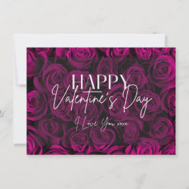Bouquet Lila Rose Happy Valentine Day Card Einladung