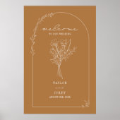 Bouquet Line Art Goldenrod Gelb Poster (Vorne)