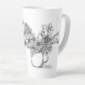 Bouquet-Linie zeichnend Tasse (Rechte Ecke)