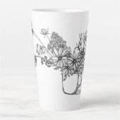 Bouquet-Linie zeichnend Tasse (Vorderseite)