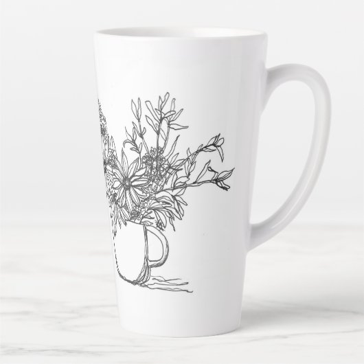 Bouquet-Linie zeichnend Tasse (Rechts)