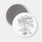 Bouquet Magnet mit Logo (Vorderseite/Rückseite)