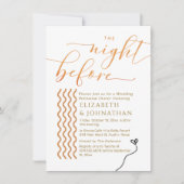 Bouquet Minimales Skript Die Nacht vor Invitati Einladung (Vorderseite)