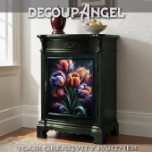 Bouquet mit farbenfrohen Tulips Decoupage Seidenpapier