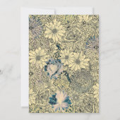 Bouquet mit gelben Blumen Einladung (Rückseite)