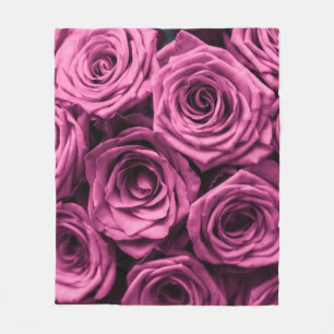 Bouquet mit lila Rose, Blume mit Blumenbeete Fleecedecke