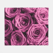 Bouquet mit lila Rose, Blume mit Blumenbeete Fleecedecke (Vorderseite (Horizontal))