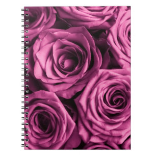 Bouquet mit lila Rose, Blume mit Blumenbeete Notizblock