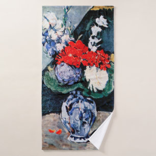 Bouquet mit Little Delft, Paul Cezanne Badehandtuch