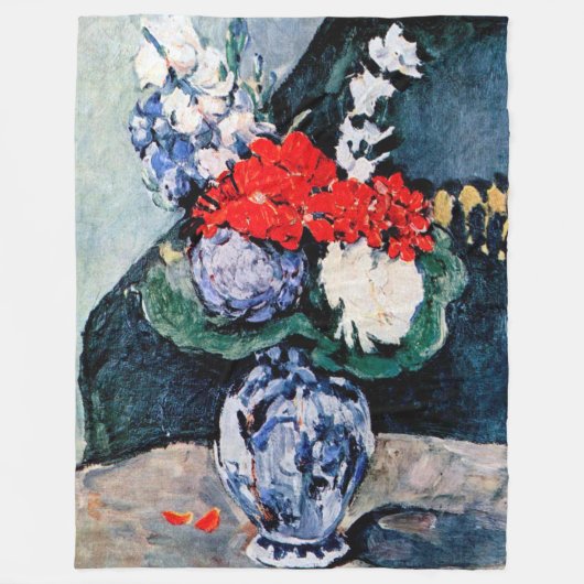 Bouquet mit Little Delft, Paul Cezanne Fleecedecke (Vorderseite)