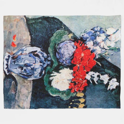 Bouquet mit Little Delft, Paul Cezanne Fleecedecke (Vorderseite (Horizontal))