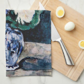 Bouquet mit Little Delft, Paul Cezanne Geschirrtuch (Viertel Falte)