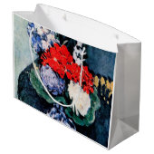 Bouquet mit Little Delft, Paul Cezanne Große Geschenktüte (Rückseite Schrägansicht)