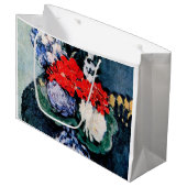 Bouquet mit Little Delft, Paul Cezanne Große Geschenktüte (Vorderseite Schrägansicht)
