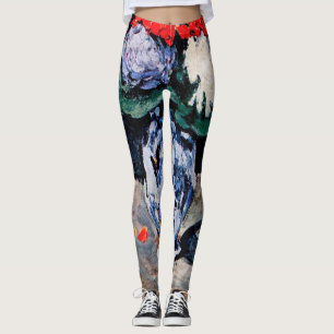 Bouquet mit Little Delft, Paul Cezanne Leggings